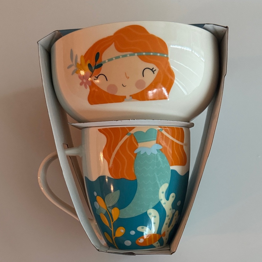 Mermaid nwt Themed Mug and Bowl Set